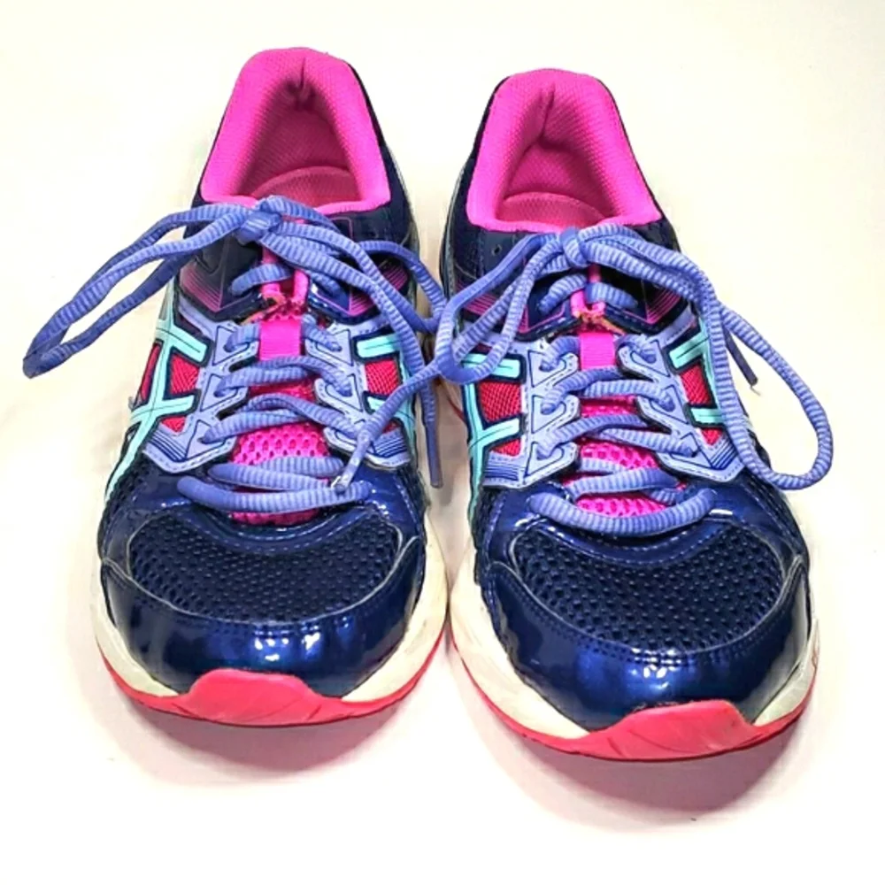 ASICS T5F9N Pink Blue Gel Contend 3 Sneakers EUC - Picture 5 of 13